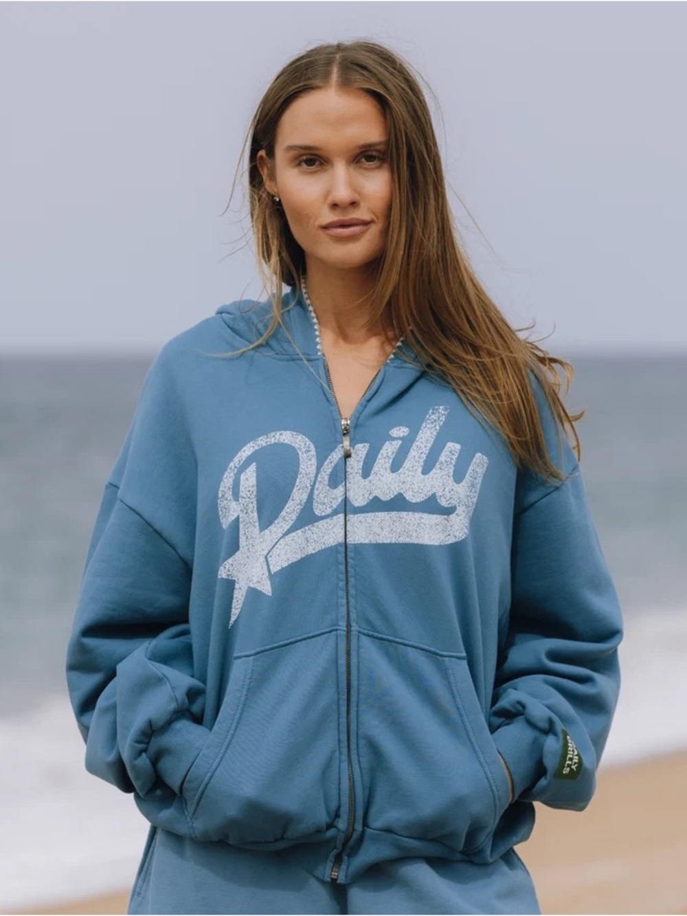 Daily drills Americana zip hoodie in cabana